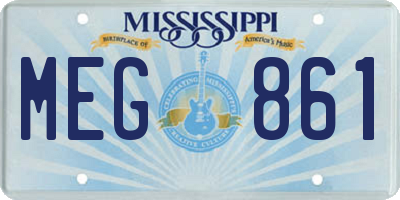 MS license plate MEG861
