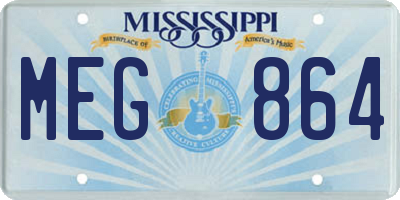 MS license plate MEG864