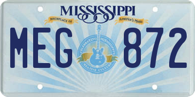 MS license plate MEG872