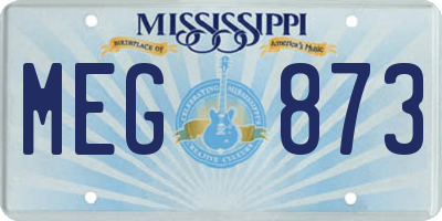 MS license plate MEG873