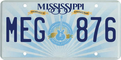 MS license plate MEG876