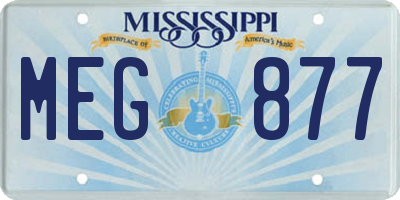 MS license plate MEG877