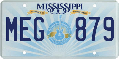 MS license plate MEG879