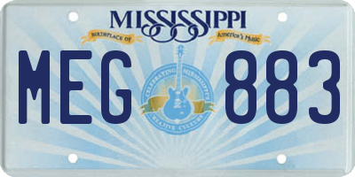 MS license plate MEG883