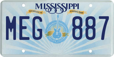 MS license plate MEG887