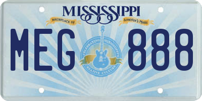 MS license plate MEG888