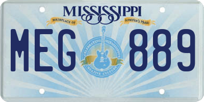 MS license plate MEG889
