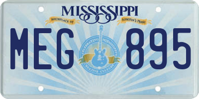 MS license plate MEG895
