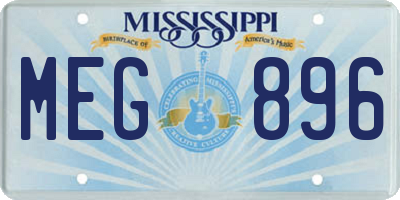 MS license plate MEG896