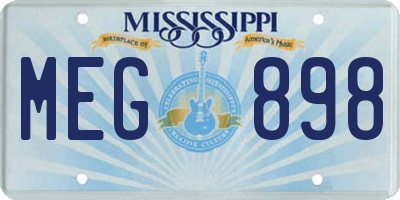 MS license plate MEG898