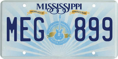 MS license plate MEG899