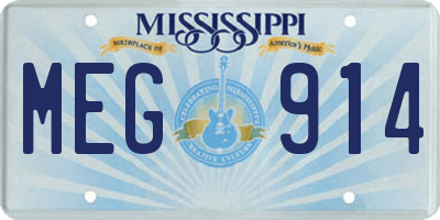 MS license plate MEG914