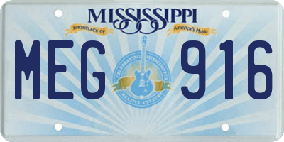 MS license plate MEG916