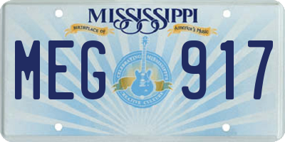 MS license plate MEG917
