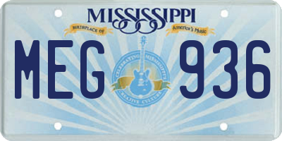 MS license plate MEG936