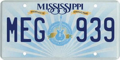 MS license plate MEG939