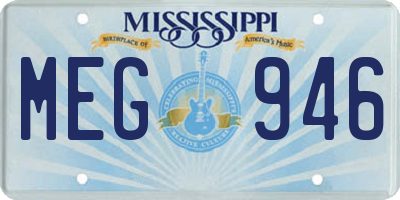 MS license plate MEG946