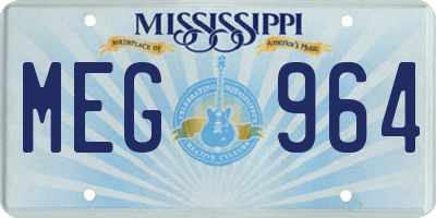 MS license plate MEG964
