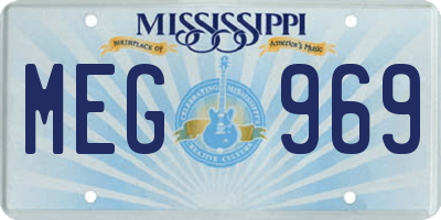 MS license plate MEG969
