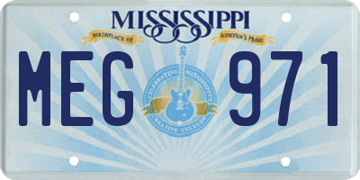 MS license plate MEG971