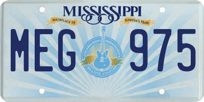 MS license plate MEG975