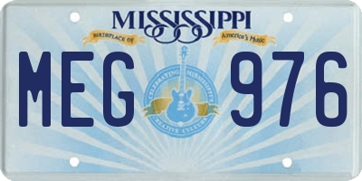 MS license plate MEG976