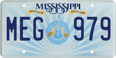 MS license plate MEG979