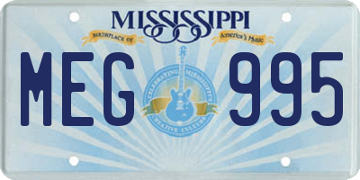 MS license plate MEG995