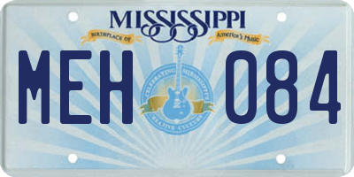 MS license plate MEH084