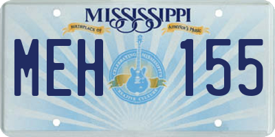 MS license plate MEH155