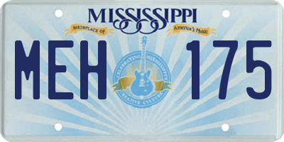 MS license plate MEH175