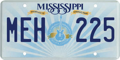 MS license plate MEH225