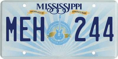 MS license plate MEH244