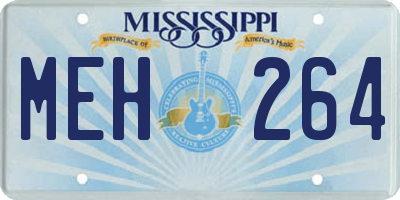 MS license plate MEH264