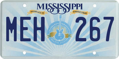MS license plate MEH267