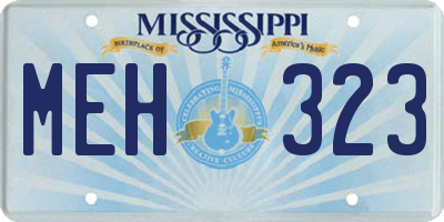 MS license plate MEH323