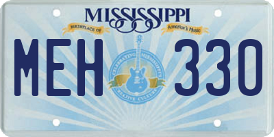 MS license plate MEH330