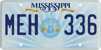 MS license plate MEH336