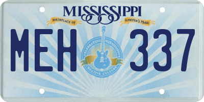 MS license plate MEH337