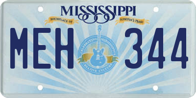 MS license plate MEH344