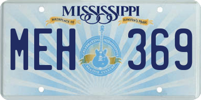 MS license plate MEH369