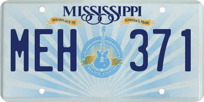 MS license plate MEH371