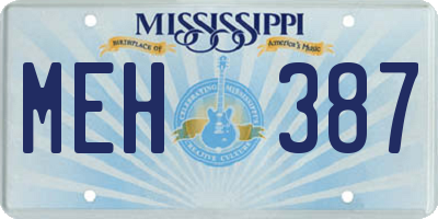 MS license plate MEH387