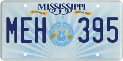 MS license plate MEH395
