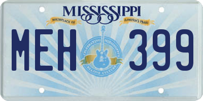 MS license plate MEH399
