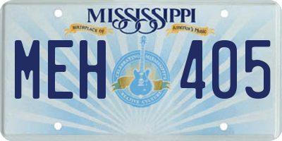 MS license plate MEH405