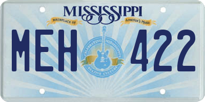 MS license plate MEH422