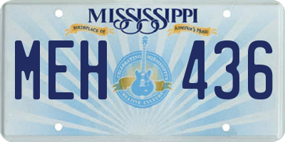 MS license plate MEH436