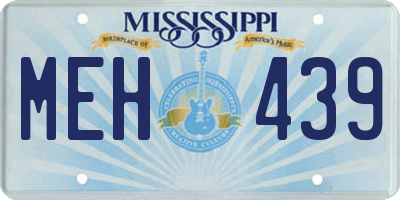 MS license plate MEH439