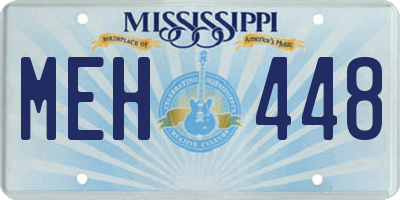 MS license plate MEH448